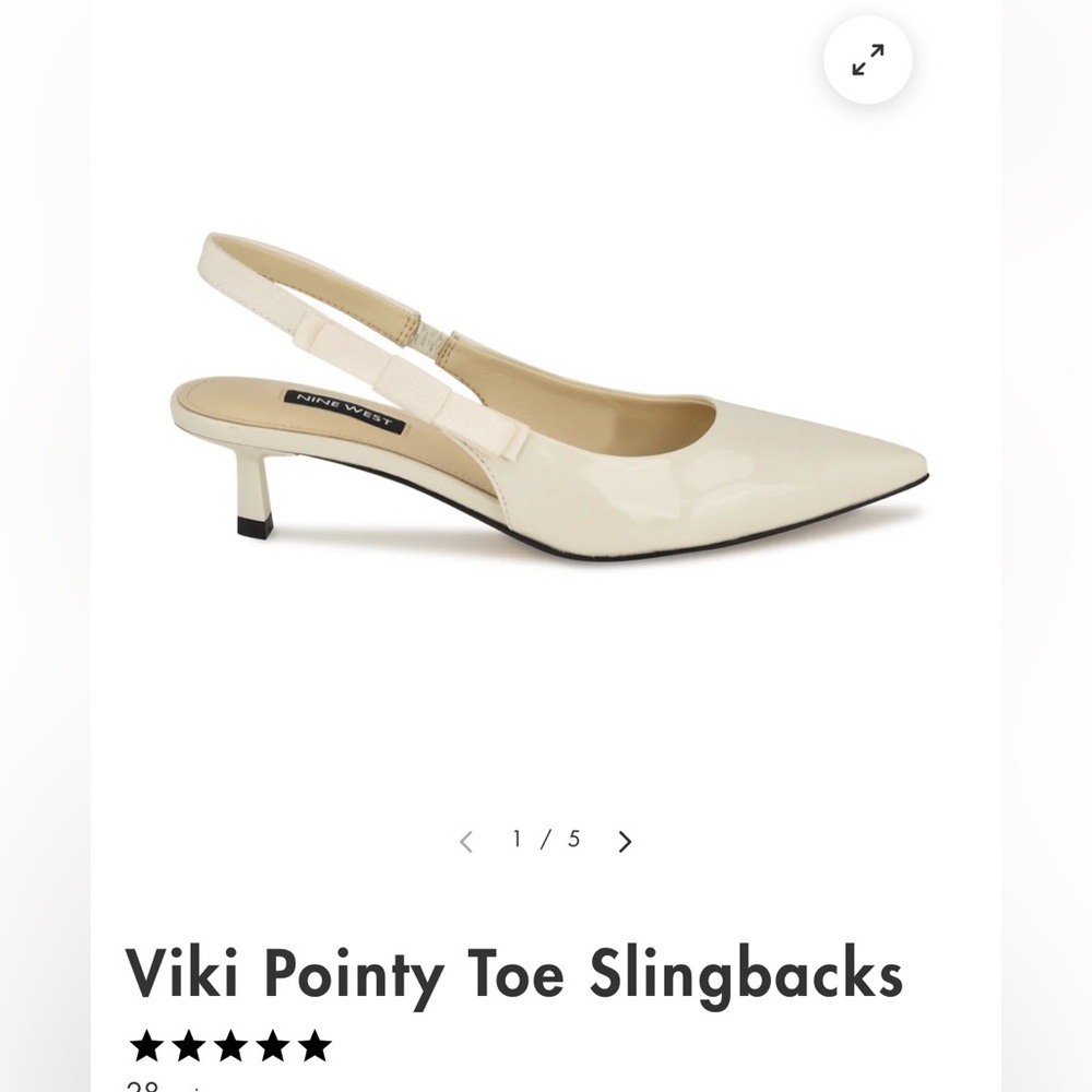 Nine West Viki Pointed Toe Slingbacks